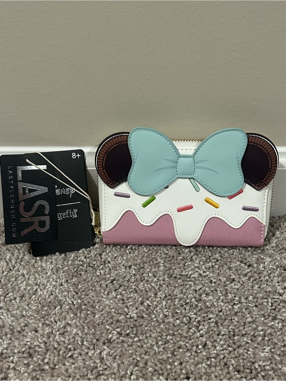 Loungefly X LASR Disney Frosted Minnie Ice Cream  Glitter Wallet - NWT